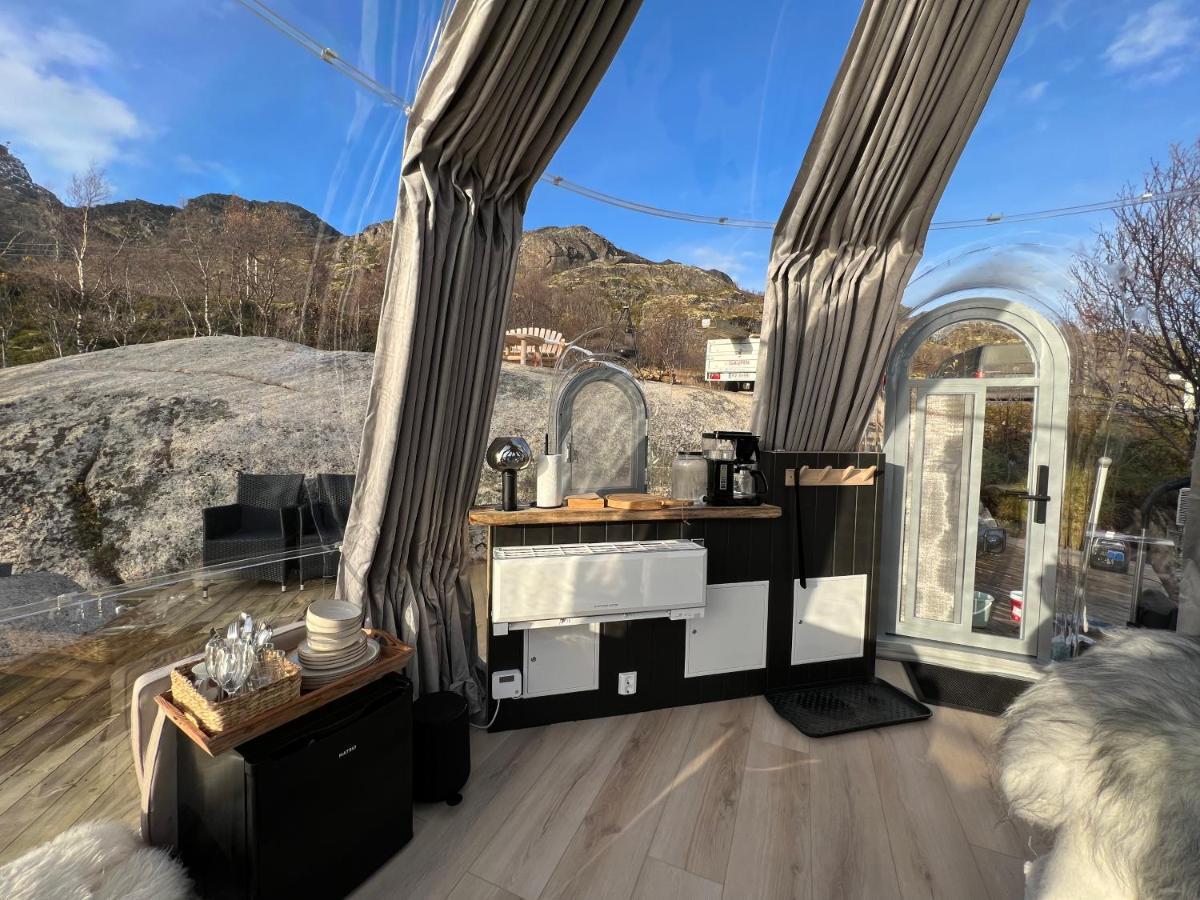 Lofoten Glampingdome Myrland 외부 사진