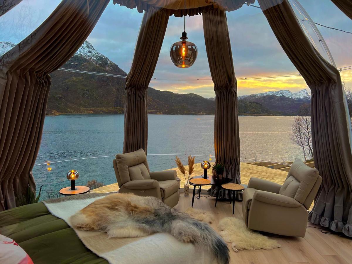 Lofoten Glampingdome Myrland 외부 사진