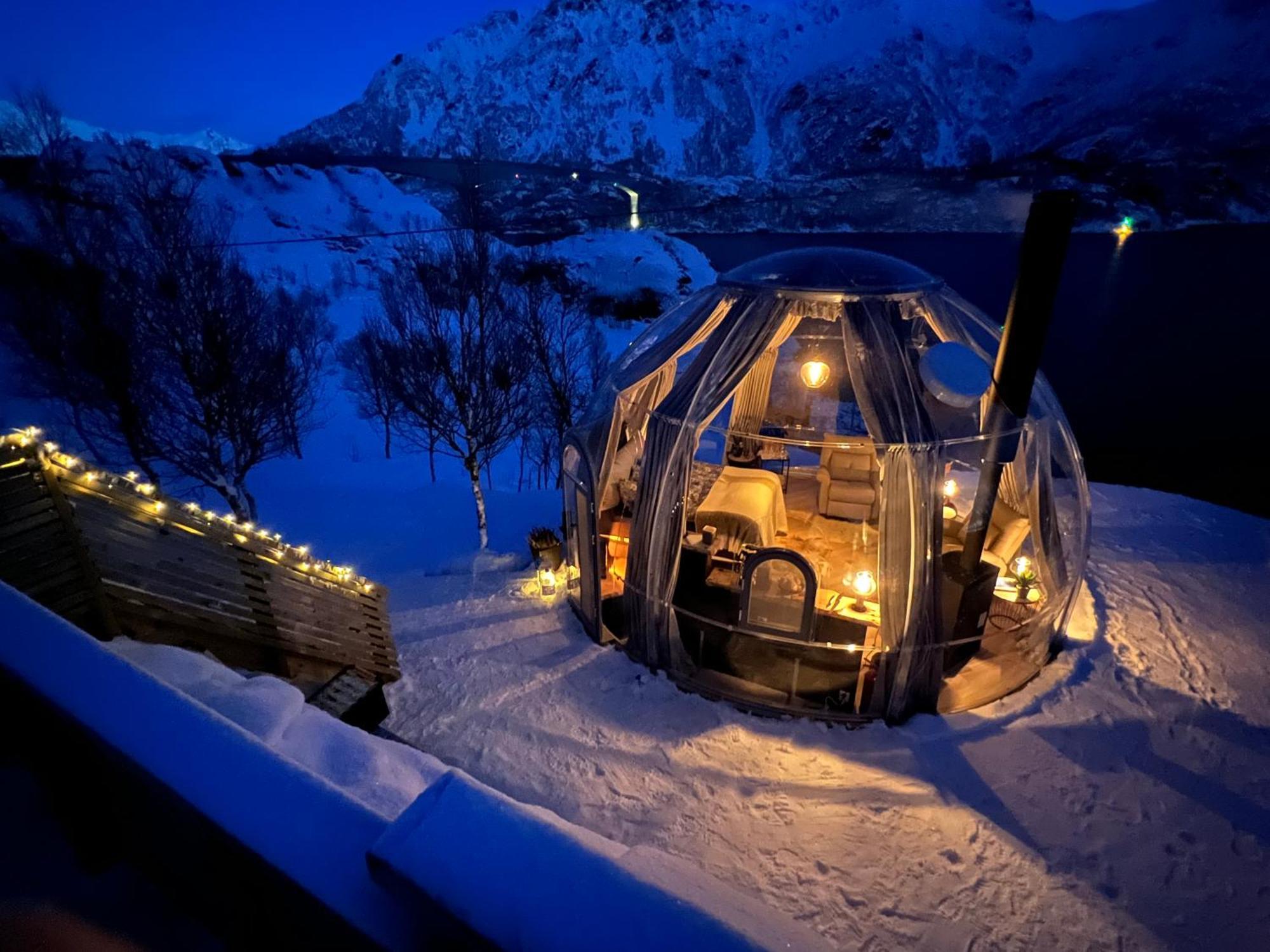 Lofoten Glampingdome Myrland 외부 사진